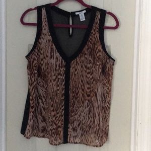 Bar III sleeveless sheer blouse